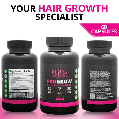 UNG PROGROW Hair Natural Herbal Supplement To Promote Thickening and Healthy Hair Growth For Male Pattern Baldness